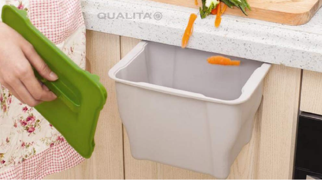 Basurera Colgante 5 Litros Plástico Gris
