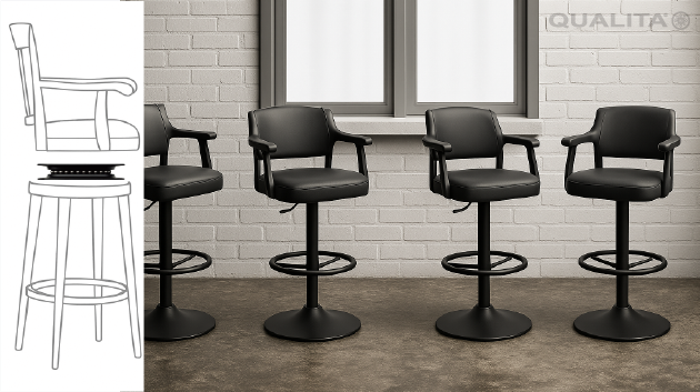 BASE GIRATORIA PARA MUEBLES 360° QUALITA