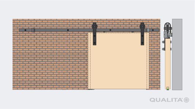 SISTEMA DE PUERTA GRANERO CORREDIZA  PARA  MADERA CON CIERRE SUAVE